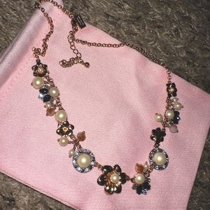 Kate spade rose gold floral necklace